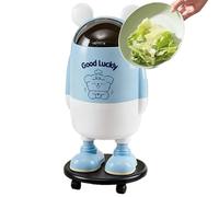 Kitchen Trash Can - Lidded Waste Basket, Cartoon Trash Can for Collecting, Playful Disposal Device, Home Accessory Item with Wheels, Vital Sanitation Tool for Storing, Containing and Organizing