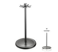 Kitchen Utensil Stand, 360 Degree Rotating Organizer Holder 400g, Rotatable Cooking Utensils Holder with 8 Hooks, Space-Saving Flatware Storage for Shovels Spoons and More 8.46x8.46x17.32 Inches