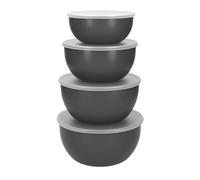 KitchenAid 4pc Meal Prep Bowls Set with Lids - Charcoal Grey (Ensemble de bols pour préparation de repas avec couvercles)