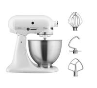 KitchenAid 5K45SSEWH Robot mixer 275 W Métallique, Blanc