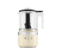 KitchenAid 5KFCB519EAC Hachoir Électrique Crème 1.19L 24W Batterie Li-Ion, 2 Vitesses + Pulse, Lames Inox, Bol Plastique, 140x168x264mm