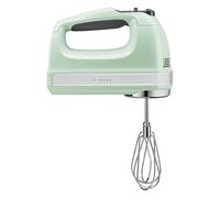 KitchenAid 5KHM9212BPT Batteur manuel à 9 vitesses, moteur CC puissant, avec 5 accessoires en acier inoxydable (batteurs, fouet, crochets pétrisseurs, tige de mélange) et sac de rangement, pistache