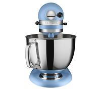 Kitchenaid 5KSM175PS EVB - Robot de cuisine multifonction Artisan, 4,8L, avec 7 accessoires (batteur, fouet, pétrin...), moteur à entraînement direct, fond bleu velours