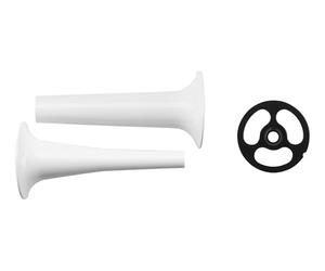 KitchenAid Accessoire à Farcir les Saucisses - 5KSMSSA - Poussoir à Saucisse pour Hachoir à Viande de KitchenAid Robot Pâtissier - 2 Pièces de Petite et Grande Taille - Blanc