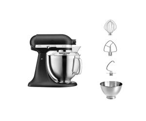 KitchenAid Artisan 5KSM185PS Robot de cuisine avec tête de moteur inclinable Noir 4,8 l