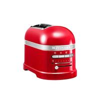 KitchenAid Artisan Grille-Pain 2 Tranches Automatique Rouge empire | Dore brioches, bagels et pain de campagne uniformément ; 7 niveaux, porte-sandwich et corps métallique iconique