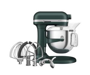 KitchenAid Artisan Robot Pâtissier Bol Relevable 6,6L Vert Sapin | Pétrit les pâtes denses, jusqu'à 14 pizzas par fournée ; 11 vitesses, structure tout métal et design iconique