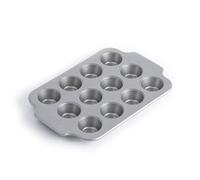 KitchenAid Bakeware Plateau à Mini Muffins 12 Moules en Acier Aluminisé Sans PFAS Antiadhésif, Va au Four, Va au Lave-Vaisselle, Gris