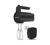 Kitchenaid Batteur à main sans fil - Go Cordless - Batteur électrique avec 7 niveaux de vitesse - 2 Fouets Turbo - Batterie Inclus - Noir