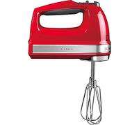 KitchenAid Batteur Électrique 9 Vitesses avec Soft Start Rouge empire | Monte la crème, bat les œufs et pétrit sans éclaboussures ; fouets en inox lavables au lave-vaisselle, moteur silencieux