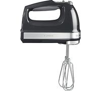 KitchenAid Batteur électrique 9 vitesses - Soft Start et écran LED - Mixeur cuisine avec fouets, fouet ballon, crochets pétrisseurs et pied mixeur - Moteur silencieux - 85 W - Noir