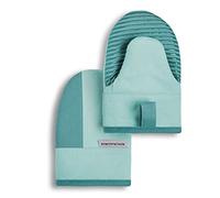 KitchenAid Beacon Ensemble de mini gants de cuisine bicolore 14 x 20,3 cm Bleu ciel