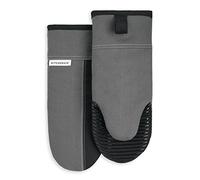 KitchenAid Beacon Lot de 2 maniques antidérapantes Bicolore Argenté/Noir Onyx 14,6 x 33 cm