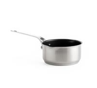 KitchenAid Casserole en acier inoxydable antiadhésive en céramique sans PFAS de 16 cm/1,5 litre, adaptée au four, à induction, argentée
