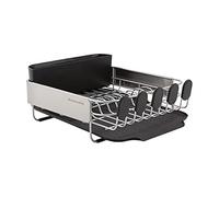 KitchenAid Égouttoir à Vaisselle Compact en Acier Inoxydable, 40,6 cm, Noir