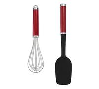KitchenAid Ensemble à pâtisserie cuillère en silicone et fouet en acier inoxydable 2 pc, rouge empire, 30 cm