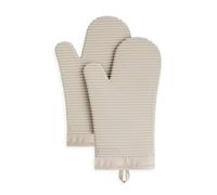 KitchenAid Ensemble de Gants de Cuisine côtelés en Silicone Doux, 17,8 x 33 cm, Milkshake