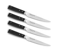 KitchenAid Gourmet 4-Piece Forged Triple Rivet Steak Knife Set, Black