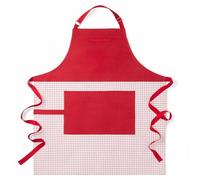 KitchenAid Gourmet Series Gridlines Tablier de chef résistant à l'eau et aux taches, rouge passion, taille adulte, 81,3 x 71,1 cm