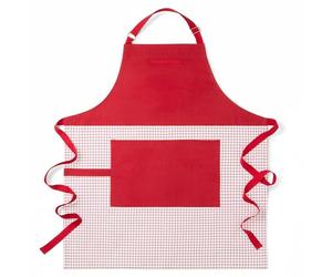 KitchenAid Gourmet Series Gridlines Tablier de chef résistant à l'eau et aux taches, rouge passion, taille adulte, 81,3 x 71,1 cm
