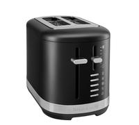 KitchenAid Grille-Pain 2 Tranches, Fentes Extra-Larges Pain Artisan & Bagels, 7 Niveaux de Brunissage, Fonctions Bagel/Décongélation/Réchauffage/Plus Longtemps, Levier Rehausse, Noir Fonte