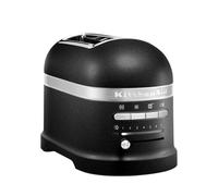 KitchenAid Grille pain pour 2 tranches - Artisan - 7 niveaus de brunnage et fonction décongélation - Vintage design - 2 Large fentes - Toaster avec porte-sandwich - Truffe Noire