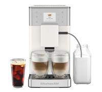 KitchenAid KF3 Machine à Expresso Automatique, AutoMilk, Broyeur IntelliGrind, 15+ Recettes, Café Glacé, Écran 6cm, 15-18 Bar, Blanc Porcelaine