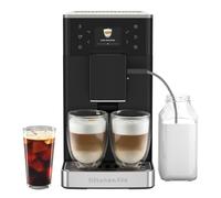 KitchenAid KF3 Machine à Expresso Automatique, AutoMilk, Broyeur IntelliGrind, 15+ Recettes, Café Glacé, Écran 6cm, 15-18 Bar, Noir Mat