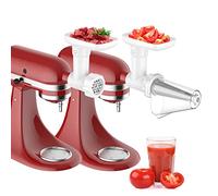 Kitchenaid Kit de fixation de passoire à fruits et légumes pour batteur sur socle Kitchenaid, comprend un accessoire pour hachoir à aliments avec tubes de remplissage de saucisses et une tarière de
