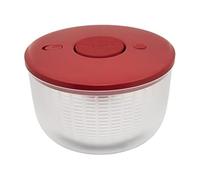 KitchenAid KQ308OSERA Essoreuse à salade universelle avec passoire amovible, mécanisme de pompe à une main, grand bol et base antidérapante, plastique, rouge empire