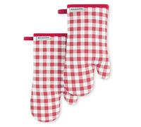 KitchenAid Lot de 2 Gants de Cuisine Vichy Rouge Passion, 17,8 x 33 cm