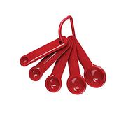 KitchenAid Lot de 5 cuillères à mesurer universelles, durables et faciles à nettoyer, rouge empire