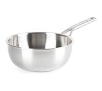 KitchenAid Multi-Ply Stainless Steel Casserole en céramique antiadhésive en acier inoxydable sans PFAS, 22cm/3,1 litres, Induction, Multi Clad, Silver