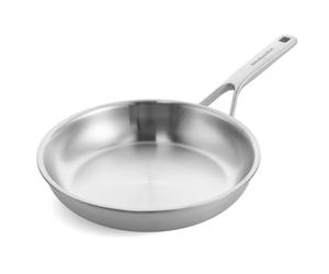 KitchenAid MultiPly 3PLY Poêle à frire de 20 cm en Acier Inoxydable Sans PFAS, Triply, Multiclad, Induction, Va au four jusqu'à 220°C, Va au lave-vaisselle, Argent