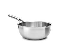 KitchenAid MultiPly 3PLY Poêle de Chef en Acier Inoxydable Sans PFAS, 20 cm/2,36 L Triply, Multiclad, Induction, Va au four jusqu'à 220°C, Lave-Vaisselle, Argent