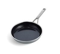 KitchenAid Multiply Stainless Steel Poêle à frire antiadhésive en céramique multicouche en acier inoxydable sans PFAS, 24 cm, Induction, Multi Clad, Lavable au lave-vaisselle, Va au four, Argent