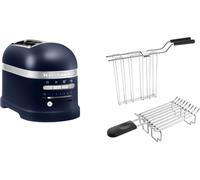 KitchenAid Paquet 1, Grille-pain + support à petits pains Artisan 5KMT2204, Couleur:Bleu encre