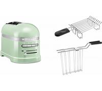KitchenAid Paquet 1, Grille-pain + support à petits pains Artisan 5KMT2204, Couleur:Pistache