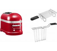 KitchenAid Paquet 1, Grille-pain + support à petits pains Artisan 5KMT2204, Couleur:Rouge Empire