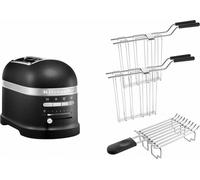 KitchenAid Paquet 2, Grille-pain 2 tranches Artisan 5KMT2204, Couleur:Fonte noire