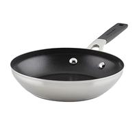 KitchenAid Poêle à frire anti-adhésive en acier inoxydable brossé 20,3 cm
