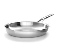 KitchenAid Poêle à frire multicouche en acier inoxydable 3 plis 28 cm Sans PFAS Triple couche Compatible induction Passe au four jusqu'à 220 °C Argenté
