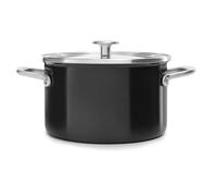 KitchenAid - Pot en émail avec couvercle 3.7L - noir