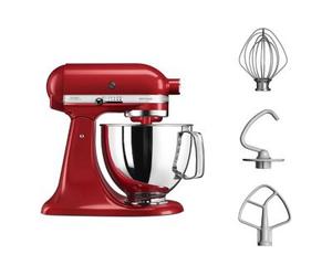 Kitchenaid - Robot Pâtissier 5ksm125eer Artisan Rouge Empire, 4,8 L, Bol Avec Poignée, 300 Watts