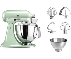 Kitchenaid - Robot Pâtissier 5ksm175psept Macaron Pistache, 4,8 L, Bol Avec Poignée + Bol 3 L, Batteur Souple Et Couvercle