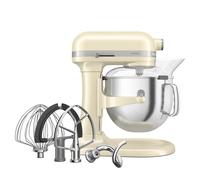 KitchenAid Robot Pâtissier - Artisan - Robot cuisine multifonctions à Bol relevable - Batteur avec 5 accessoires et bol en inox de 6,6 L - Crème