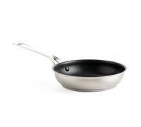 KitchenAid Stainless Steel Poêle à frire en céramique antiadhésive de 20 cm en acier inoxydable sans PFAS, résistant à l'induction et au four, argenté