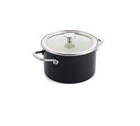KitchenAid Steel Core Enamel Faitout 20cm/3.7 Litre, Noir Onyx