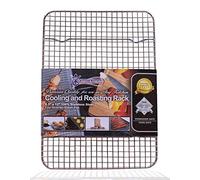 Kitchenatics Volette de Refroidissement et Cuisson en Acier 100% Inoxydable - Idéal pour Pâtisserie et Cuisson au Four. Grille Robuste Résistant à la Rouille (21,6 x 30,48 CM)