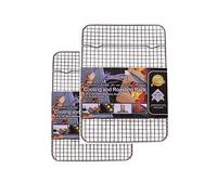 KITCHENATICS Volette de Refroidissement et Cuisson en Acier 100% Inoxydable - Idéal pour Pâtisserie et Cuisson au Four. Grille Robuste Résistant à la Rouille: 2 Pack (21,6 x 30,48 CM)